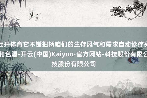 云开体育它不错把柄咱们的生存风气和需求自动诊疗亮度和色温-开云(中国)Kaiyun·官方网站-科技股份有限公司
